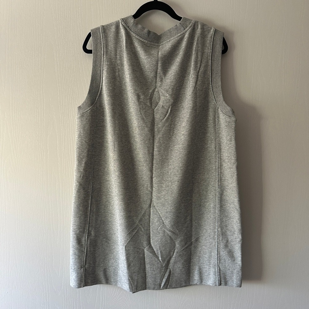 Vuori Sedona Vest Dress Light Heather Grey French Terry Sleeveless V-Neck Large - Picture 6 of 6